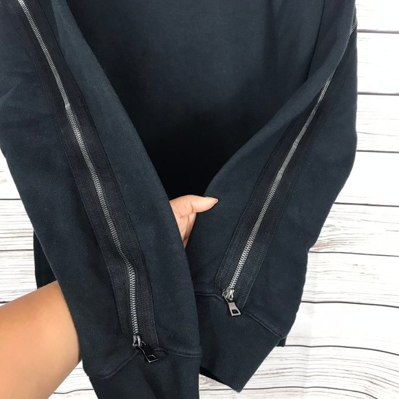 NWT Hudson Black Enzo Exposed Raglan Sweater XL - Picture 6 of 8